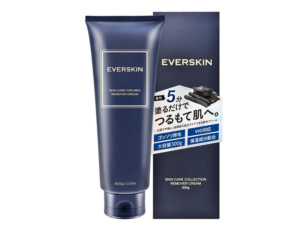 【EVERSKIN】炭配合！メンズ用大容量除毛クリーム