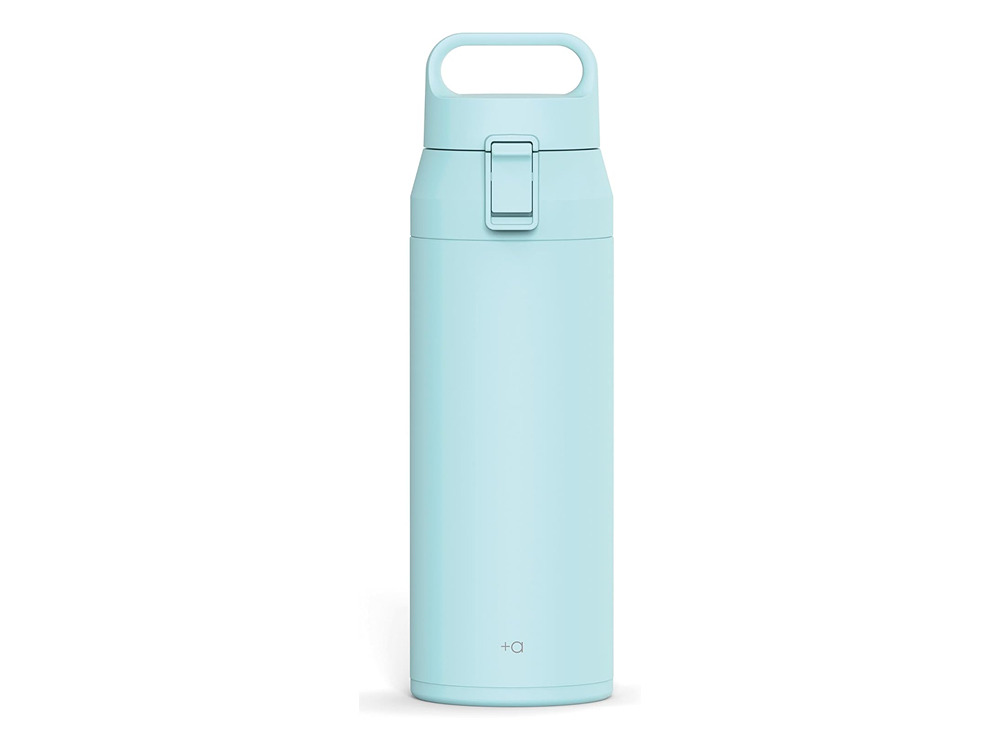 【アスベル】片手で操作簡単!ハンドル付きステンレスボトル500ml